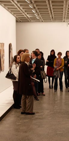 Visitors on a guided tour at the Gallery