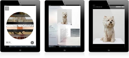 3 screens from the app